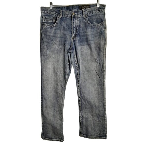 TK Axel Slim Bootcut Men's Jeans Size 36x30 Medium Wash - Picture 1 of 9